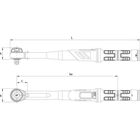 Gedore Torque Wrench, K 1/2", 60-300 Nm DMK 300